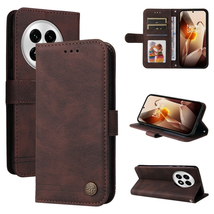 Skin Feel Life Tree Metal Button Leather Phone Case, For OnePlus Ace 5 Racing / Nord CE5, For OnePlus 13R / Ace 5 / Ace 5 Pro, For OnePlus 13, For OnePlus Nord 4