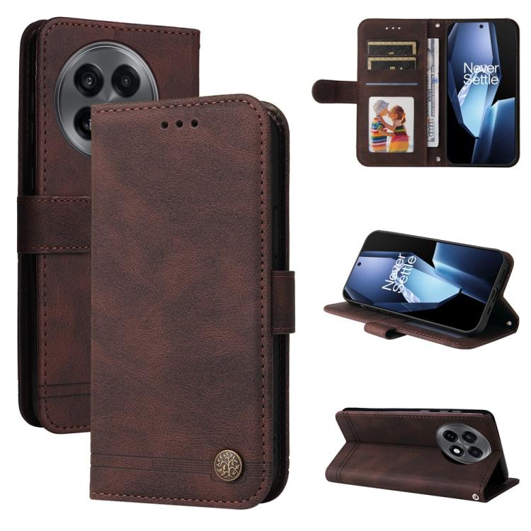 Skin Feel Life Tree Metal Button Leather Phone Case, For OnePlus Ace 5 Racing / Nord CE5, For OnePlus 13R / Ace 5 / Ace 5 Pro, For OnePlus 13, For OnePlus Nord 4