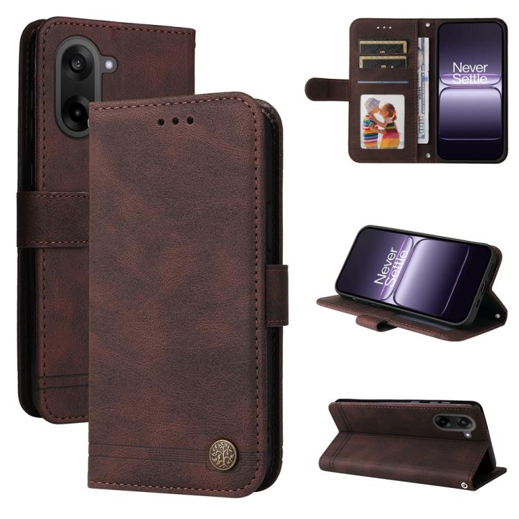 Skin Feel Life Tree Metal Button Leather Phone Case, For OnePlus Ace 5 Racing / Nord CE5, For OnePlus 13R / Ace 5 / Ace 5 Pro, For OnePlus 13, For OnePlus Nord 4