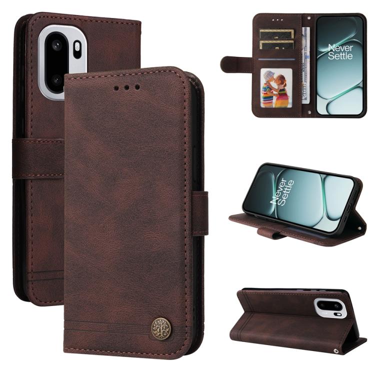 Skin Feel Life Tree Metal Button Leather Phone Case, For OnePlus Turbo 6V / Turbo 6, For OnePlus Ace 6 / 15R, For OnePlus 15, For OnePlus Ace 5 Ultra / Nord 5