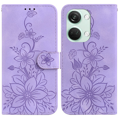 Lily Embossed Leather Phone Case, For OnePlus Nord CE4 5G, For OnePlus Nord CE 3 Lite / N30, For OnePlus Nord 3, For OnePlus 11