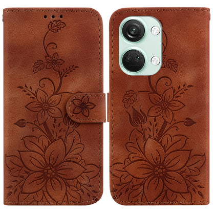 Lily Embossed Leather Phone Case, For OnePlus Nord CE4 5G, For OnePlus Nord CE 3 Lite / N30, For OnePlus Nord 3, For OnePlus 11