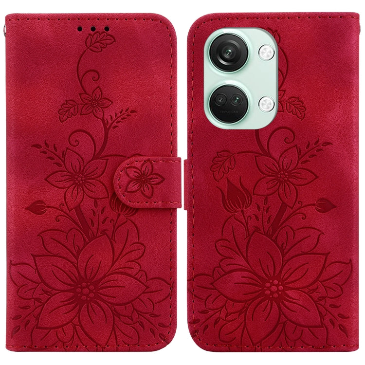 Lily Embossed Leather Phone Case, For OnePlus Nord CE4 5G, For OnePlus Nord CE 3 Lite / N30, For OnePlus Nord 3, For OnePlus 11