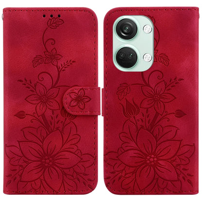 Lily Embossed Leather Phone Case, For OnePlus Nord CE4 5G, For OnePlus Nord CE 3 Lite / N30, For OnePlus Nord 3, For OnePlus 11