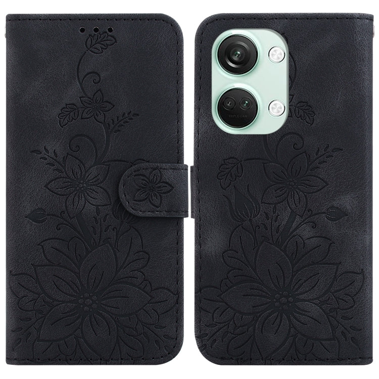 Lily Embossed Leather Phone Case, For OnePlus Nord CE4 5G, For OnePlus Nord CE 3 Lite / N30, For OnePlus Nord 3, For OnePlus 11