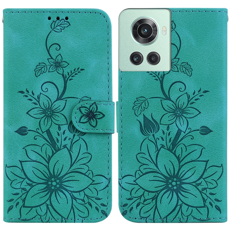 Lily Embossed Leather Phone Case, For OnePlus Nord 2T, For OnePlus Nord CE 2 Lite 5G, For OnePlus 10R / Ace, For OnePlus Nord CE 2 5G