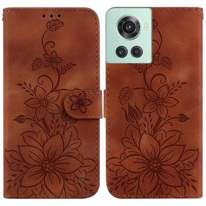 Lily Embossed Leather Phone Case, For OnePlus Nord 2T, For OnePlus Nord CE 2 Lite 5G, For OnePlus 10R / Ace, For OnePlus Nord CE 2 5G