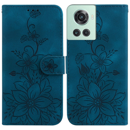 Lily Embossed Leather Phone Case, For OnePlus Nord 2T, For OnePlus Nord CE 2 Lite 5G, For OnePlus 10R / Ace, For OnePlus Nord CE 2 5G