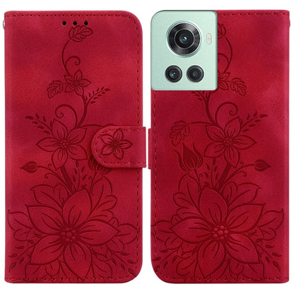 Lily Embossed Leather Phone Case, For OnePlus Nord 2T, For OnePlus Nord CE 2 Lite 5G, For OnePlus 10R / Ace, For OnePlus Nord CE 2 5G
