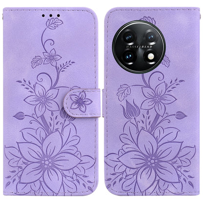 Lily Embossed Leather Phone Case, For OnePlus Nord CE4 5G, For OnePlus Nord CE 3 Lite / N30, For OnePlus Nord 3, For OnePlus 11