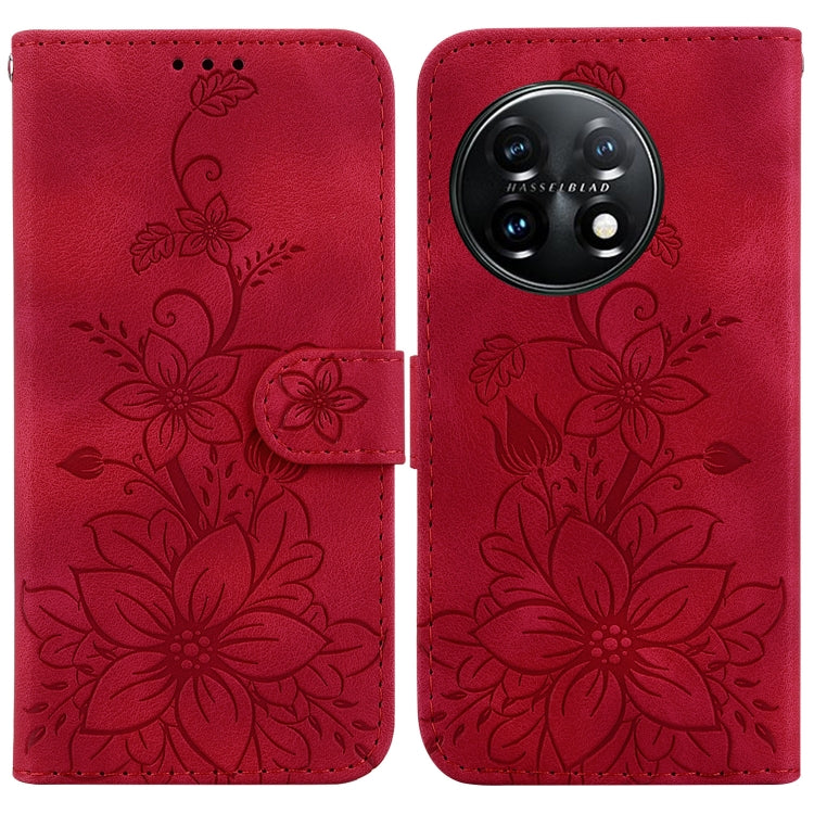 Lily Embossed Leather Phone Case, For OnePlus Nord CE4 5G, For OnePlus Nord CE 3 Lite / N30, For OnePlus Nord 3, For OnePlus 11