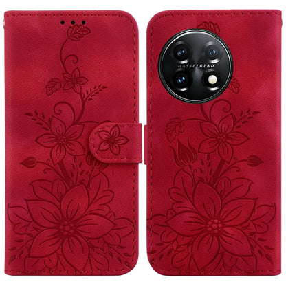 Lily Embossed Leather Phone Case, For OnePlus Nord CE4 5G, For OnePlus Nord CE 3 Lite / N30, For OnePlus Nord 3, For OnePlus 11
