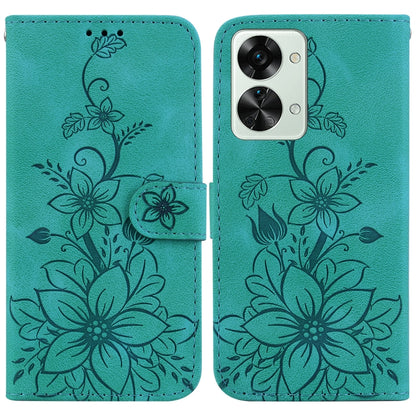 Lily Embossed Leather Phone Case, For OnePlus Nord 2T, For OnePlus Nord CE 2 Lite 5G, For OnePlus 10R / Ace, For OnePlus Nord CE 2 5G