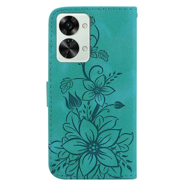 Lily Embossed Leather Phone Case, For OnePlus Nord 2T, For OnePlus Nord CE 2 Lite 5G, For OnePlus 10R / Ace, For OnePlus Nord CE 2 5G