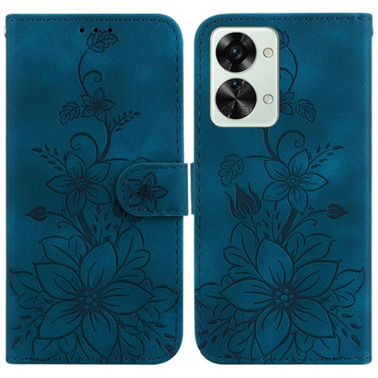 Lily Embossed Leather Phone Case, For OnePlus Nord 2T, For OnePlus Nord CE 2 Lite 5G, For OnePlus 10R / Ace, For OnePlus Nord CE 2 5G