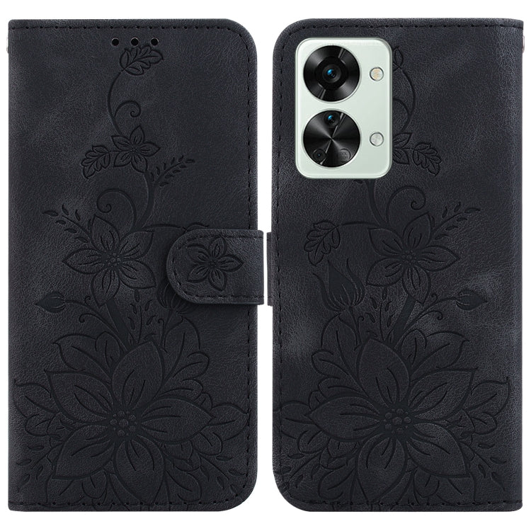 Lily Embossed Leather Phone Case, For OnePlus Nord 2T, For OnePlus Nord CE 2 Lite 5G, For OnePlus 10R / Ace, For OnePlus Nord CE 2 5G