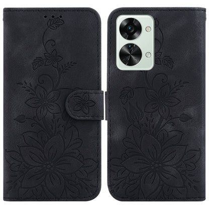 Lily Embossed Leather Phone Case, For OnePlus Nord 2T, For OnePlus Nord CE 2 Lite 5G, For OnePlus 10R / Ace, For OnePlus Nord CE 2 5G