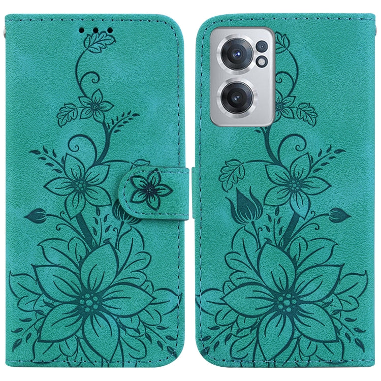 Lily Embossed Leather Phone Case, For OnePlus Nord 2T, For OnePlus Nord CE 2 Lite 5G, For OnePlus 10R / Ace, For OnePlus Nord CE 2 5G