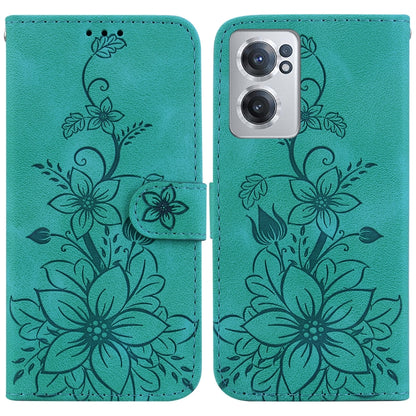 Lily Embossed Leather Phone Case, For OnePlus Nord 2T, For OnePlus Nord CE 2 Lite 5G, For OnePlus 10R / Ace, For OnePlus Nord CE 2 5G