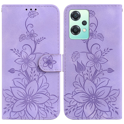 Lily Embossed Leather Phone Case, For OnePlus Nord 2T, For OnePlus Nord CE 2 Lite 5G, For OnePlus 10R / Ace, For OnePlus Nord CE 2 5G