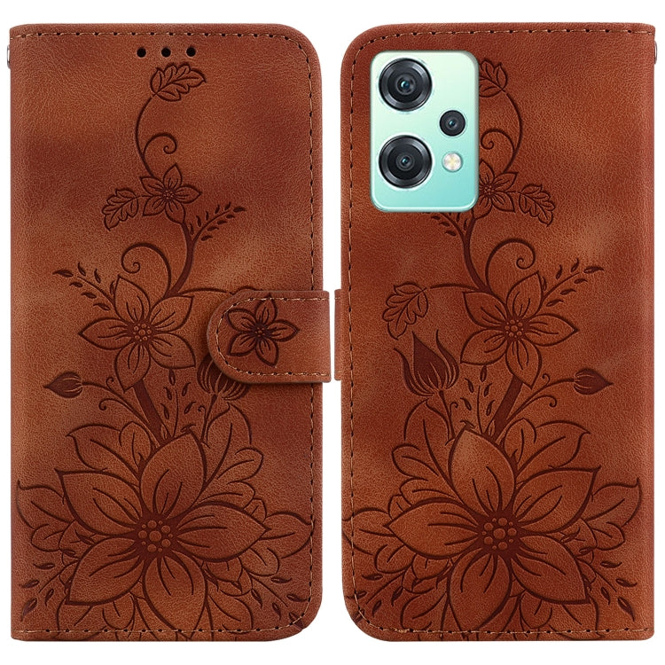 Lily Embossed Leather Phone Case, For OnePlus Nord 2T, For OnePlus Nord CE 2 Lite 5G, For OnePlus 10R / Ace, For OnePlus Nord CE 2 5G