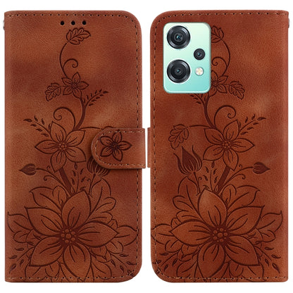 Lily Embossed Leather Phone Case, For OnePlus Nord 2T, For OnePlus Nord CE 2 Lite 5G, For OnePlus 10R / Ace, For OnePlus Nord CE 2 5G