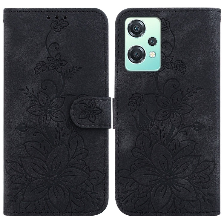 Lily Embossed Leather Phone Case, For OnePlus Nord 2T, For OnePlus Nord CE 2 Lite 5G, For OnePlus 10R / Ace, For OnePlus Nord CE 2 5G