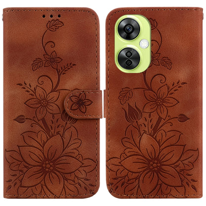 Lily Embossed Leather Phone Case, For OnePlus Nord CE4 5G, For OnePlus Nord CE 3 Lite / N30, For OnePlus Nord 3, For OnePlus 11