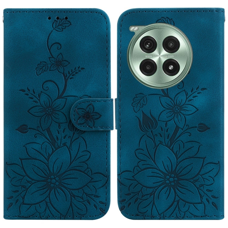 Lily Embossed Leather Phone Case, For OnePlus 13, For OnePlus Nord 4, For OnePlus Ace 3 Pro, For OnePlus Nord CE4 Lite