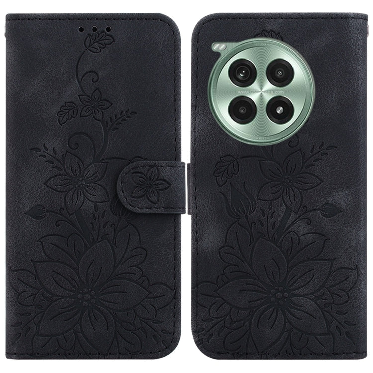 Lily Embossed Leather Phone Case, For OnePlus 13, For OnePlus Nord 4, For OnePlus Ace 3 Pro, For OnePlus Nord CE4 Lite