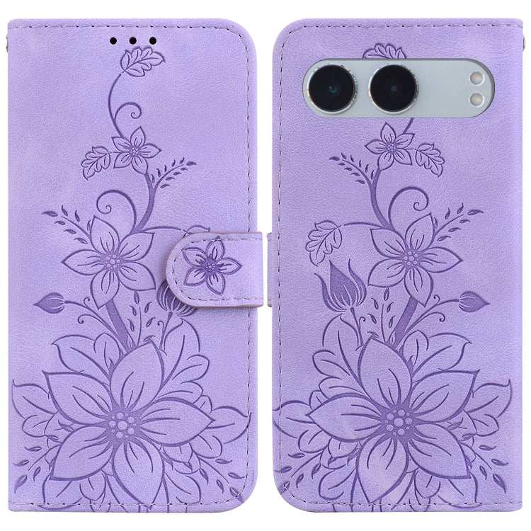 Lily Embossed Leather Phone Case, For OnePlus 13, For OnePlus Nord 4, For OnePlus Ace 3 Pro, For OnePlus Nord CE4 Lite