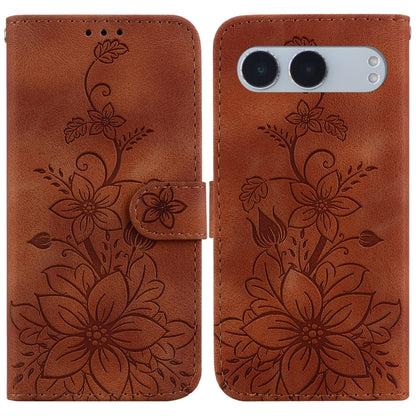 Lily Embossed Leather Phone Case, For OnePlus 13, For OnePlus Nord 4, For OnePlus Ace 3 Pro, For OnePlus Nord CE4 Lite