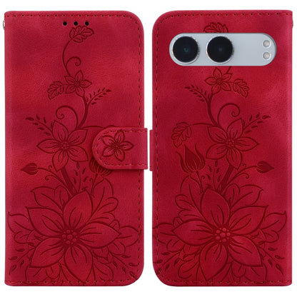 Lily Embossed Leather Phone Case, For OnePlus 13, For OnePlus Nord 4, For OnePlus Ace 3 Pro, For OnePlus Nord CE4 Lite