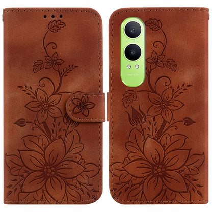 Lily Embossed Leather Phone Case, For OnePlus 13, For OnePlus Nord 4, For OnePlus Ace 3 Pro, For OnePlus Nord CE4 Lite