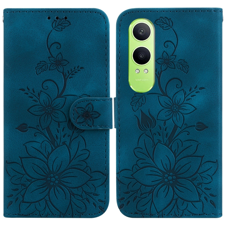 Lily Embossed Leather Phone Case, For OnePlus 13, For OnePlus Nord 4, For OnePlus Ace 3 Pro, For OnePlus Nord CE4 Lite