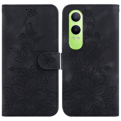 Lily Embossed Leather Phone Case, For OnePlus 13, For OnePlus Nord 4, For OnePlus Ace 3 Pro, For OnePlus Nord CE4 Lite