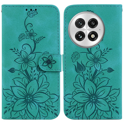 Lily Embossed Leather Phone Case, For OnePlus 13, For OnePlus Nord 4, For OnePlus Ace 3 Pro, For OnePlus Nord CE4 Lite