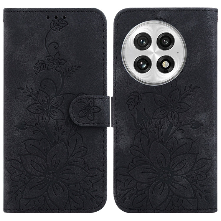 Lily Embossed Leather Phone Case, For OnePlus 13, For OnePlus Nord 4, For OnePlus Ace 3 Pro, For OnePlus Nord CE4 Lite