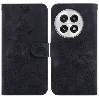 Lily Embossed Leather Phone Case, For OnePlus 13, For OnePlus Nord 4, For OnePlus Ace 3 Pro, For OnePlus Nord CE4 Lite