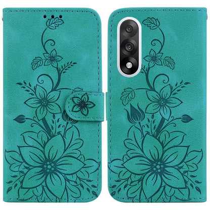 Lily Embossed Leather Phone Case, For OnePlus Nord 6 5G / Turbo 6 / Turbo 6V, For OnePlus 15R / Ace 6 / Ace 6T, For OnePlus Ace 5 Ultra / Nord 5 5G, For OnePlus Ace 5 Racing / Nord CE5