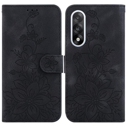 Lily Embossed Leather Phone Case, For OnePlus Nord 6 5G / Turbo 6 / Turbo 6V, For OnePlus 15R / Ace 6 / Ace 6T, For OnePlus Ace 5 Ultra / Nord 5 5G, For OnePlus Ace 5 Racing / Nord CE5