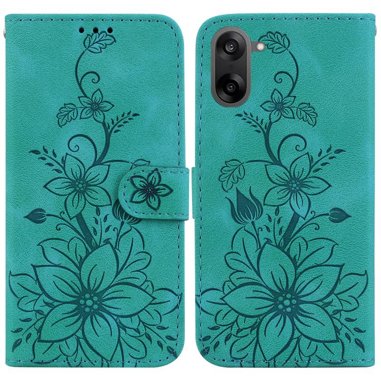 Lily Embossed Leather Phone Case, For OnePlus Nord 6 5G / Turbo 6 / Turbo 6V, For OnePlus 15R / Ace 6 / Ace 6T, For OnePlus Ace 5 Ultra / Nord 5 5G, For OnePlus Ace 5 Racing / Nord CE5