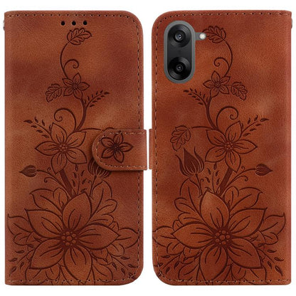 Lily Embossed Leather Phone Case, For OnePlus Nord 6 5G / Turbo 6 / Turbo 6V, For OnePlus 15R / Ace 6 / Ace 6T, For OnePlus Ace 5 Ultra / Nord 5 5G, For OnePlus Ace 5 Racing / Nord CE5