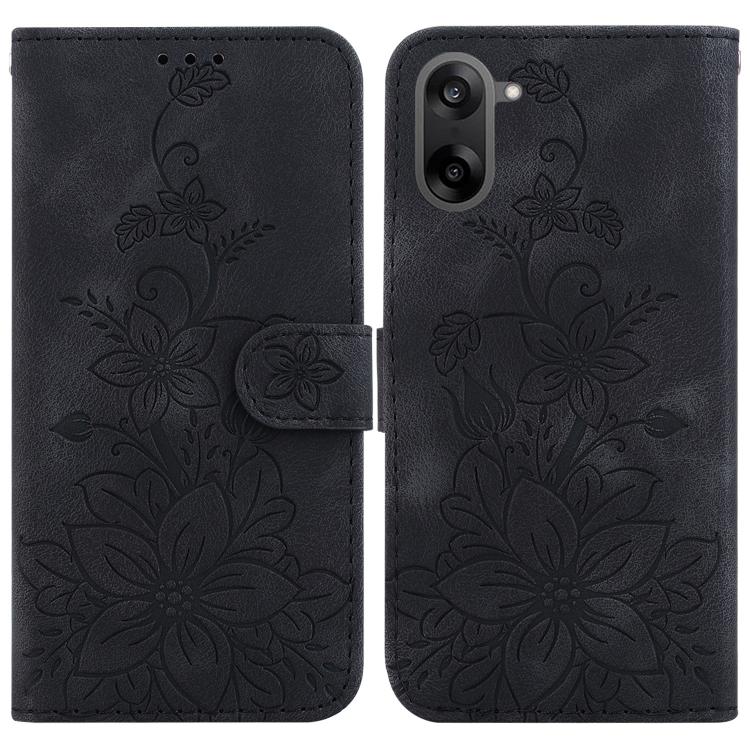 Lily Embossed Leather Phone Case, For OnePlus Nord 6 5G / Turbo 6 / Turbo 6V, For OnePlus 15R / Ace 6 / Ace 6T, For OnePlus Ace 5 Ultra / Nord 5 5G, For OnePlus Ace 5 Racing / Nord CE5
