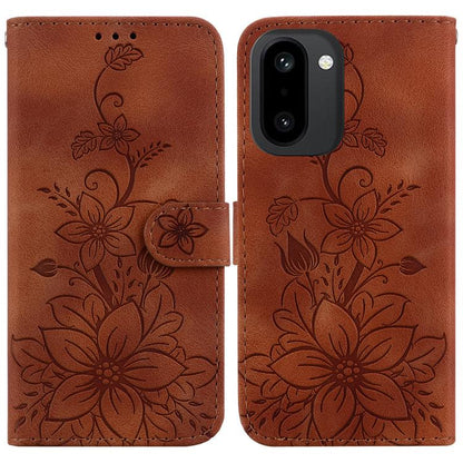 Lily Embossed Leather Phone Case, For OnePlus Nord 6 5G / Turbo 6 / Turbo 6V, For OnePlus 15R / Ace 6 / Ace 6T, For OnePlus Ace 5 Ultra / Nord 5 5G, For OnePlus Ace 5 Racing / Nord CE5