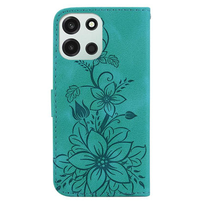 Lily Embossed Leather Phone Case, For OnePlus Nord 6 5G / Turbo 6 / Turbo 6V, For OnePlus 15R / Ace 6 / Ace 6T, For OnePlus Ace 5 Ultra / Nord 5 5G, For OnePlus Ace 5 Racing / Nord CE5