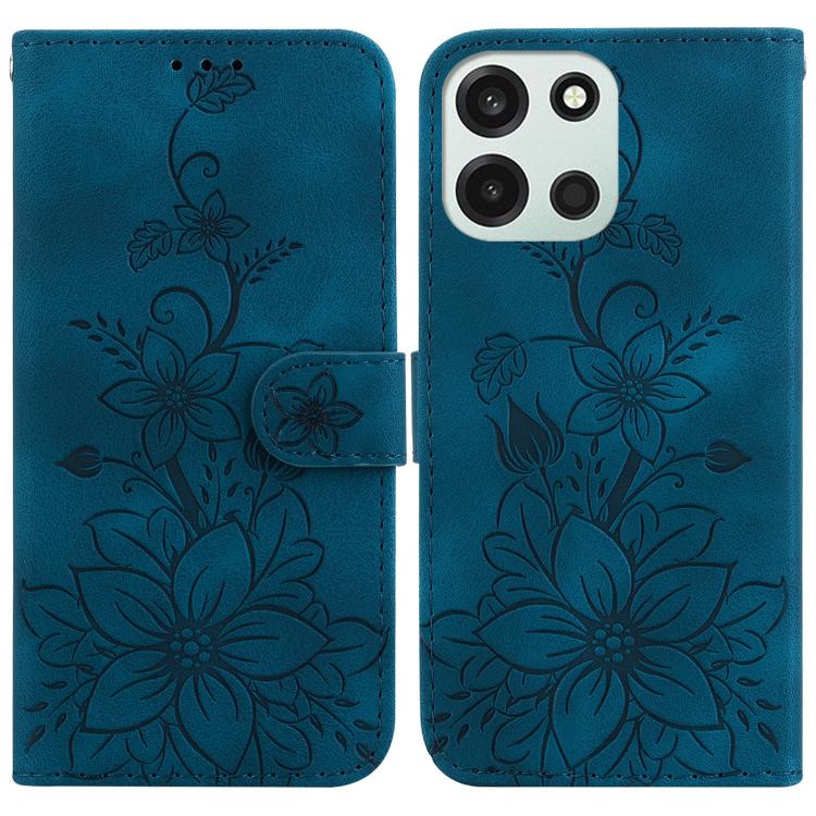 Lily Embossed Leather Phone Case, For OnePlus Nord 6 5G / Turbo 6 / Turbo 6V, For OnePlus 15R / Ace 6 / Ace 6T, For OnePlus Ace 5 Ultra / Nord 5 5G, For OnePlus Ace 5 Racing / Nord CE5