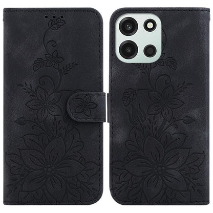 Lily Embossed Leather Phone Case, For OnePlus Nord 6 5G / Turbo 6 / Turbo 6V, For OnePlus 15R / Ace 6 / Ace 6T, For OnePlus Ace 5 Ultra / Nord 5 5G, For OnePlus Ace 5 Racing / Nord CE5