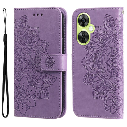 Seven-petal Flowers Embossing Leather Phone Case, For OnePlus 12R, For OnePlus 12, For OnePlus Nord CE3, For OnePlus Nord CE 3 Lite / Nord N30