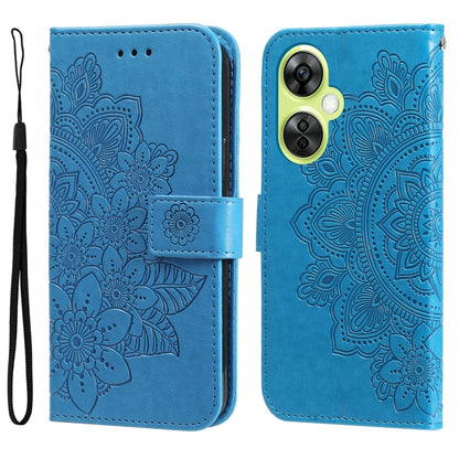 Seven-petal Flowers Embossing Leather Phone Case, For OnePlus 12R, For OnePlus 12, For OnePlus Nord CE3, For OnePlus Nord CE 3 Lite / Nord N30